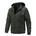 Men's outerwear Spring and Autumn new minimalist men's thin jacket casual hooded jacket for men Military Green