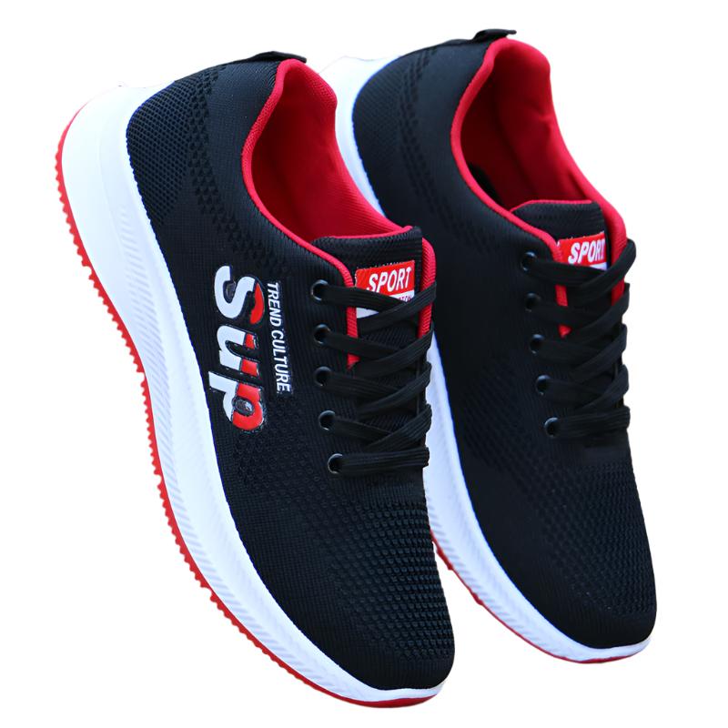 Mesh Casual Sports Shoes New black red