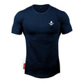 New brand Clothing fitness Running t shirt men O-neck t-shirt cotton bodybuilding Sport shirts tops gym men t shirt Navy blue 1