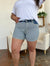 Judy Blue Full Size Color Block Denim Shorts LT MD