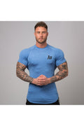 Quick dry tight Sport Short Sleeves Blue