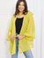 Melody Just Breathe Full Size Chiffon Kimono in Yellow Yellow