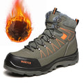 Safety Boots Men Winter Shoes Steel Toe Safety Shoes YD917 green fur