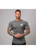 Quick dry tight Sport Short Sleeves Grey