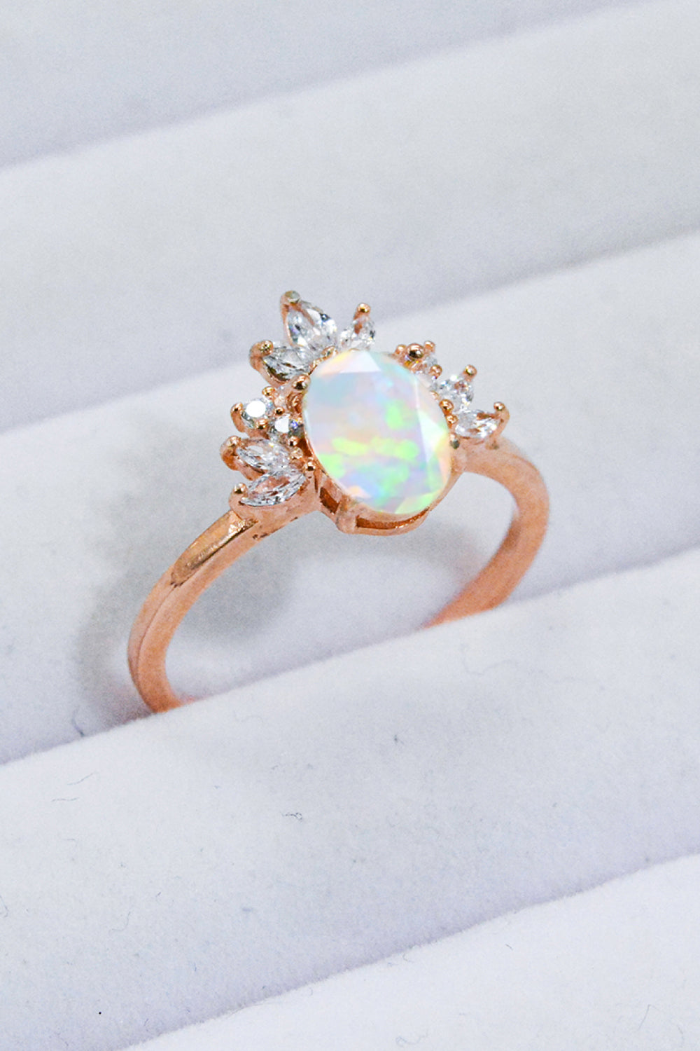 Best Of Me 925 Sterling Silver Opal Ring Rose Gold