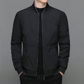 Fashion Down Jacket Winter Warm Baseball Jacket For Men Casual All-match Solid Color Coat Black