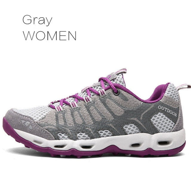 Running Shoes for Men Walking Camping Running Trekking Water Sneakers Gray WOMEN