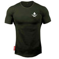 New brand Clothing fitness Running t shirt men O-neck t-shirt cotton bodybuilding Sport shirts tops gym men t shirt Army green