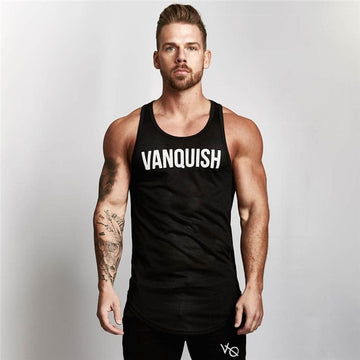 Summer Fitness Men Tank Top Mens Bodybuilding Stringers Tank Tops Singlet Brand Clothing men Sleeveless Shirt Black