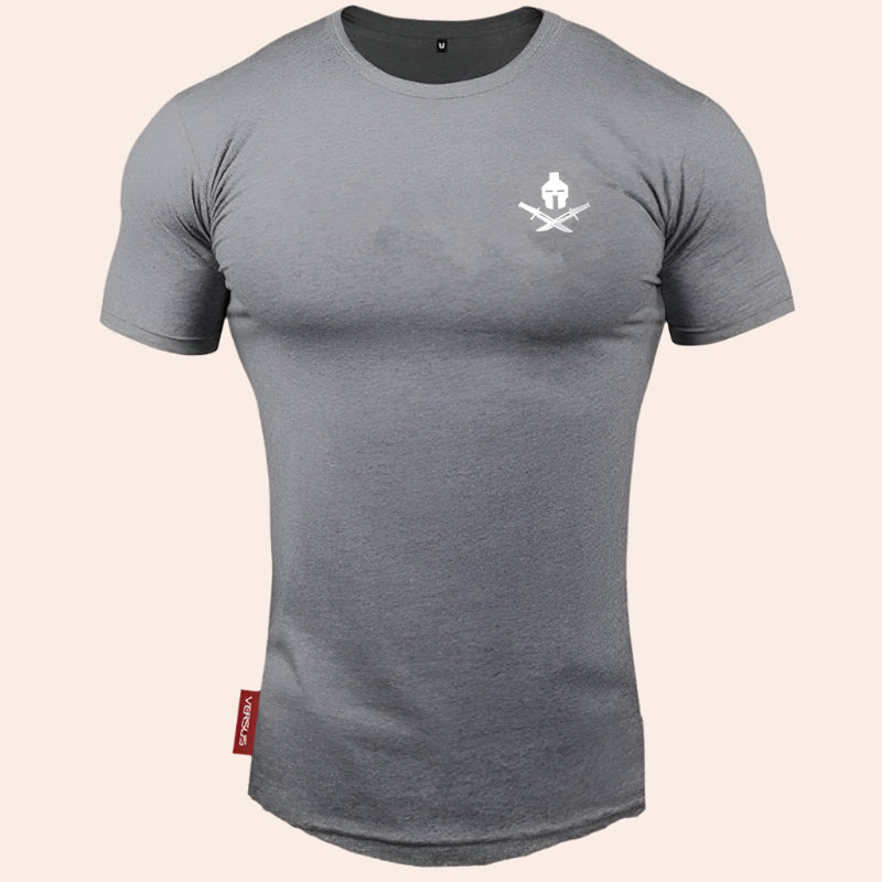 New brand Clothing fitness Running t shirt men O-neck t-shirt cotton bodybuilding Sport shirts tops gym men t shirt Grey