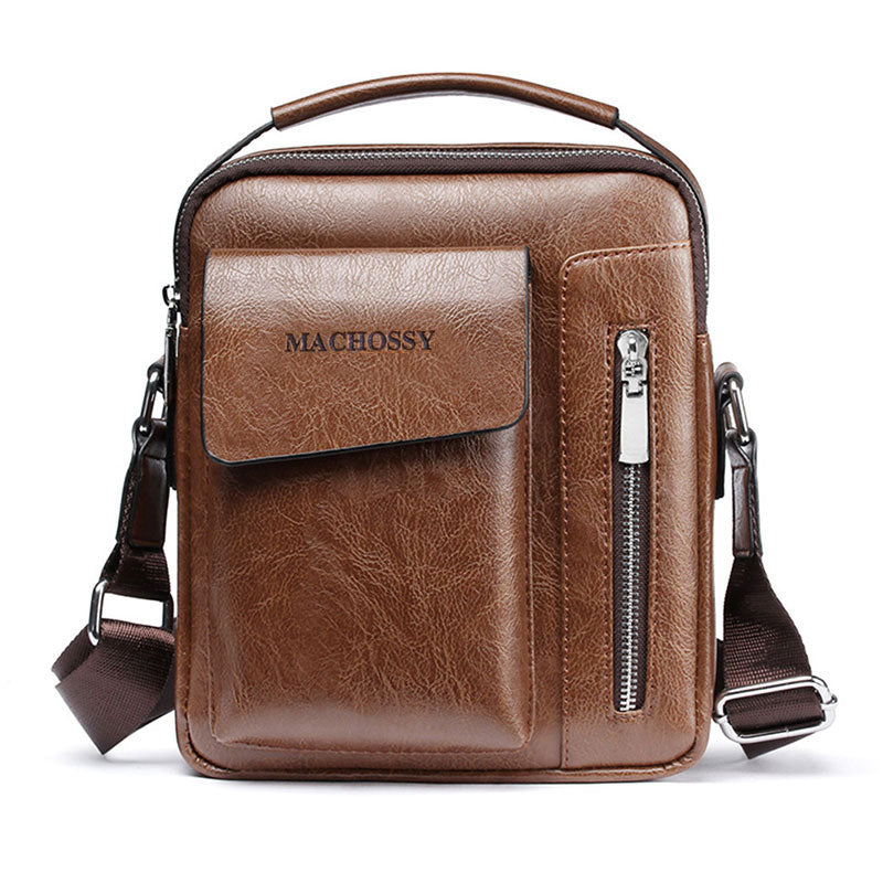 Casual Men Shoulder Bag Vintage Crossbody Bags High Quality Male Bag PU Leather Handbag Capacity Men Messenger Bags Tote Bag