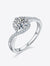 Adored 1 Carat Moissanite 925 Sterling Silver Crisscross Ring Silver