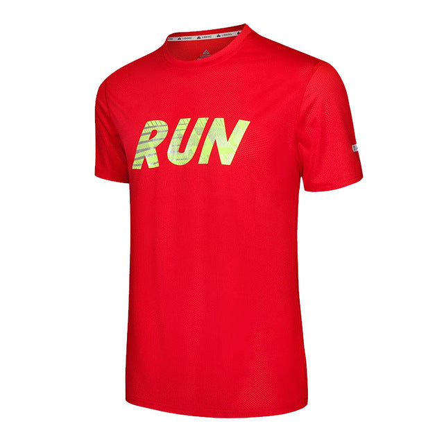 Sports Survetement Men's Sportswear Active Running T Shirts Short Sleeves Quick Dry Training Shirts Men Gym Top Tee Clothing Red