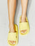 MMShoes Arms Around Me Open Toe Slide in Yellow Yellow