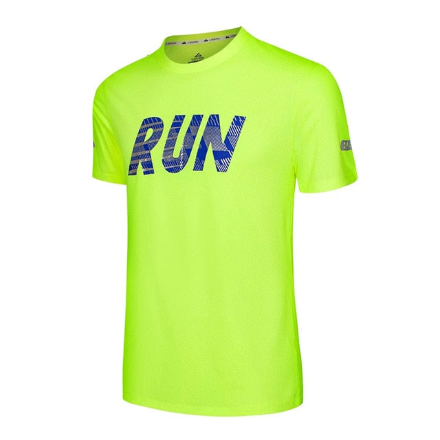 Sports Survetement Men's Sportswear Active Running T Shirts Short Sleeves Quick Dry Training Shirts Men Gym Top Tee Clothing Green