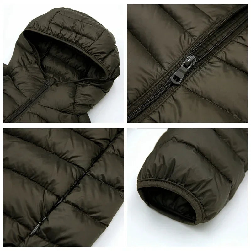 90% White Duck Down Super Light Down Jacket Men's Lightweight Thermal Coat Hooded Feather Coat Men Jacket Down Jacket Men's New