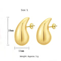 Andara 925 Sterling Silver Teardrop Earrings 18k Gold Fashion Jewelry Gold-S