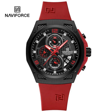 NAVIFORCE High Quality Luxury Original Men Watch Silicone Strap Waterproof Male Quartz Wrist watch BBR