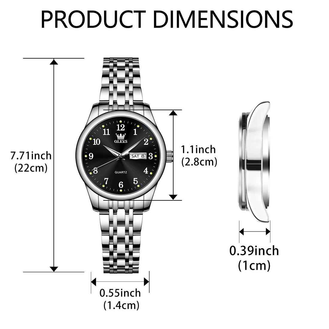 OLEVS Elegant Original Best Selling Trend Stainless Steel Women Watch Calendar Luminous Waterproof Fashion Quartz Women's Watch