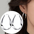 Silver 925 2024 Earring Geometric Twisted Hoop Earrings Silver