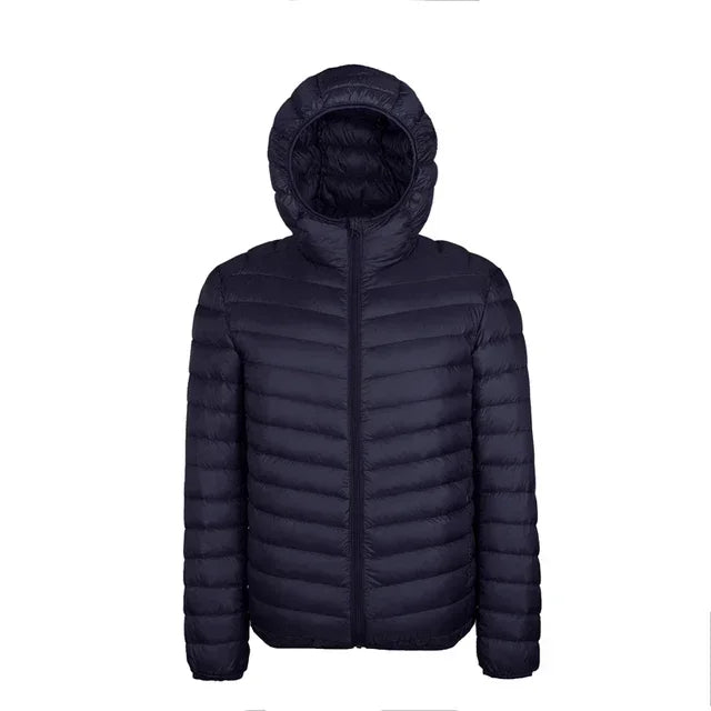 90% White Duck Down Super Light Down Jacket Men's Lightweight Thermal Coat Hooded Feather Coat Men Jacket Down Jacket Men's New navy