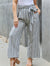 Heimish Find Your Path Full Size Paperbag Waist Striped Culotte Pants Stripe