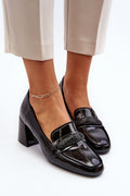 Block heel pumps Step in style black