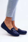 Mocassin Step in style navy blue