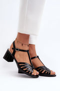 Heel sandals Step in style black