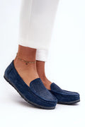 Mocassin Step in style navy blue