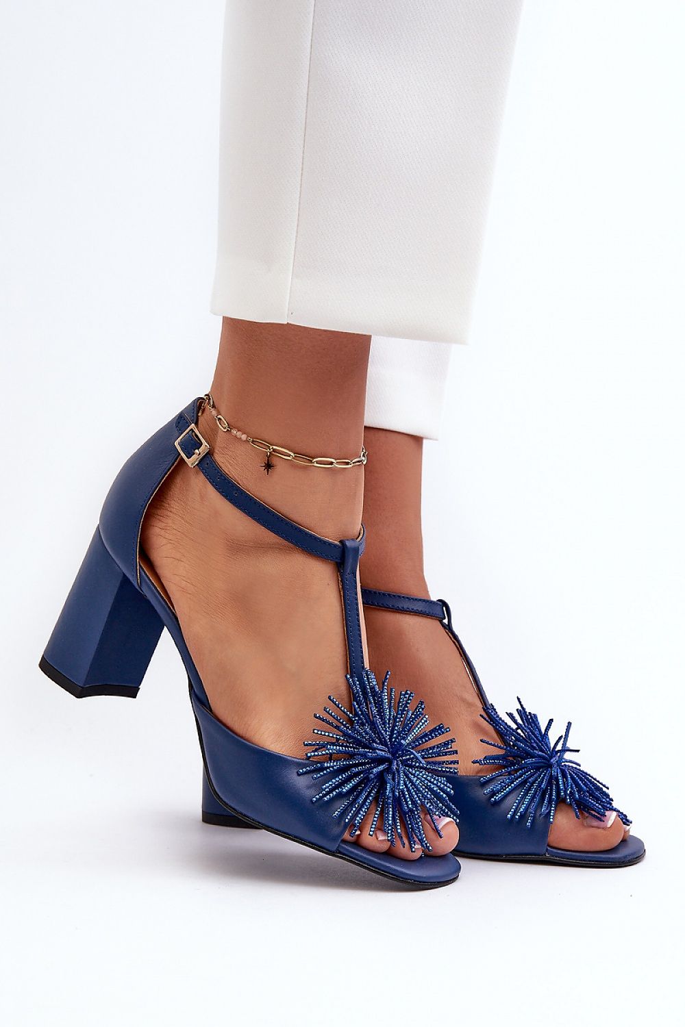 Heel sandals Step in style navy blue