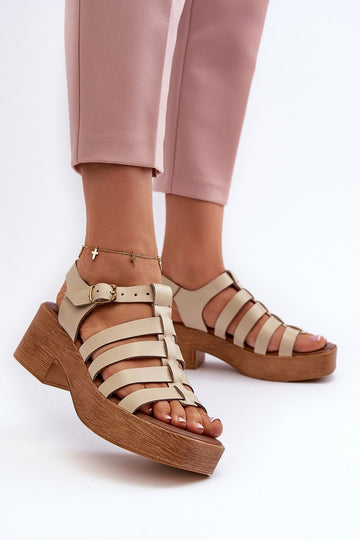 Heel sandals Step in style beige