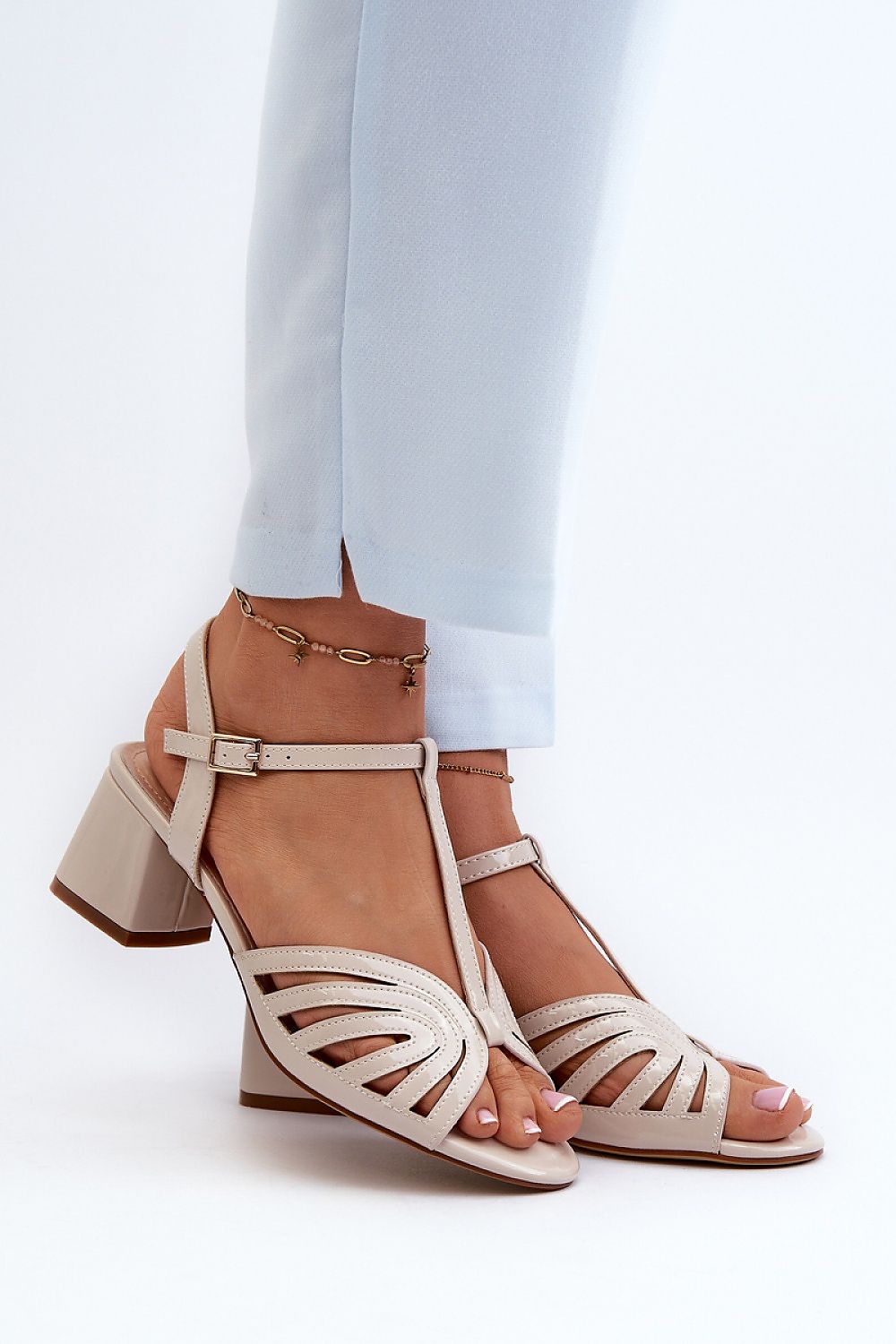 Heel sandals Step in style beige