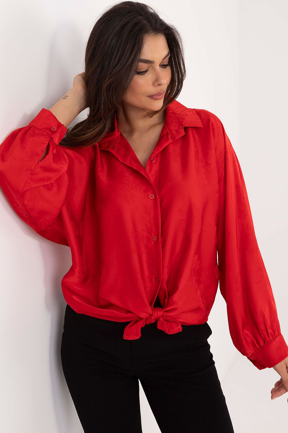 Long sleeve shirt Italy Moda red EU one-size-fits-all | US one-size