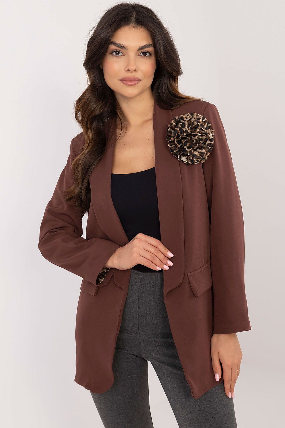 Jacket Italy Moda brown 3 EU one-size-fits-all | US one-size