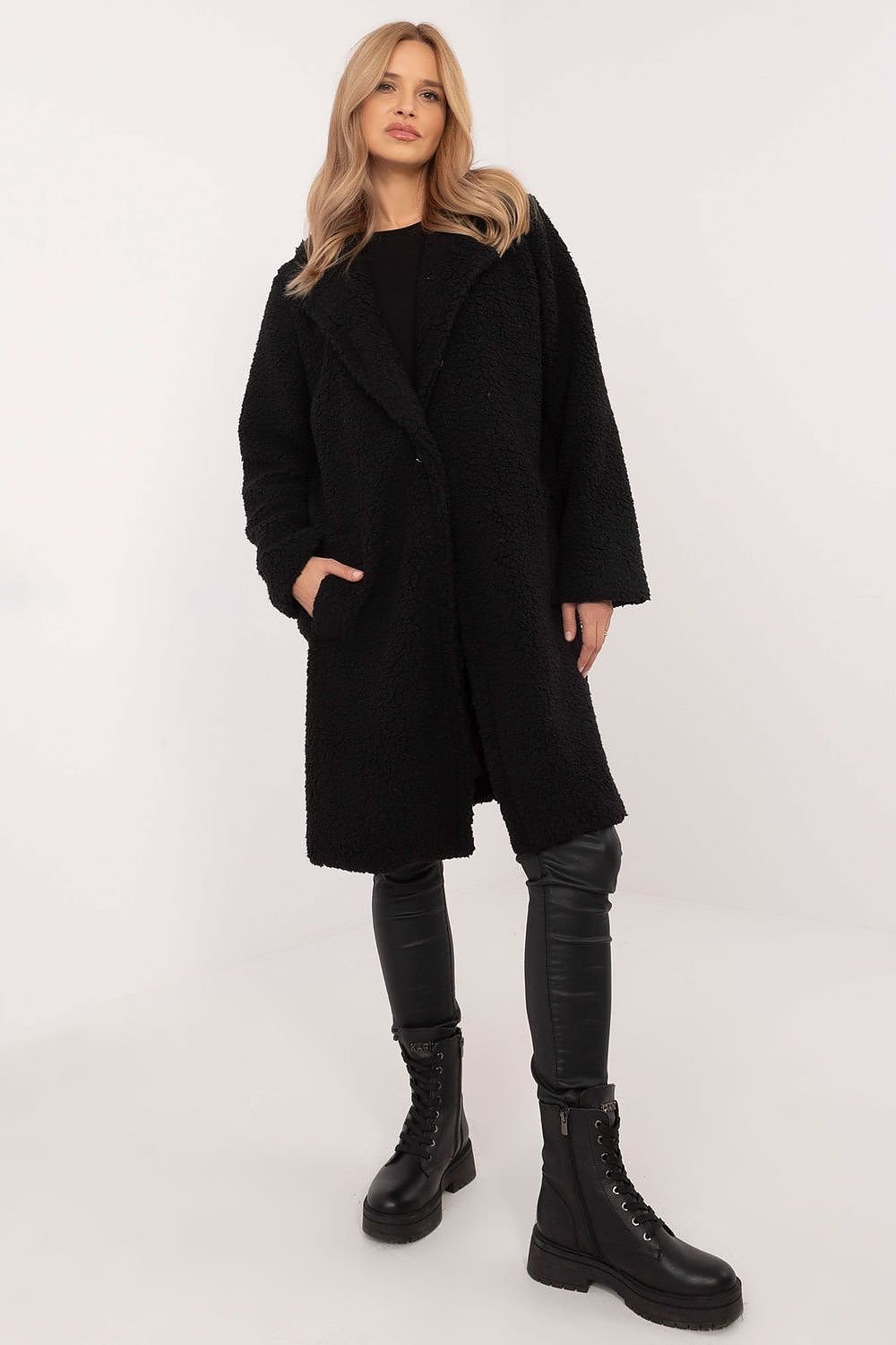 Coat Italy Moda black EU one-size-fits-all | US one-size