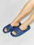 MMShoes Arms Around Me Open Toe Slide in Navy Dark Blue