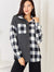 Heimish Solid Plaid Contrast Shacket Plaid