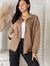 Heimish Full Size Zip-Up Jacket with Pockets Mocha