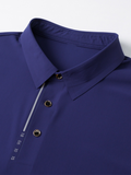 Men's short-sleeved ice silk high elastic non-marking polo shirt