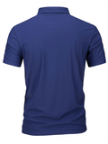 Men's short-sleeved ice silk high elastic non-marking polo shirt