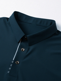 Men's short-sleeved ice silk high elastic non-marking polo shirt